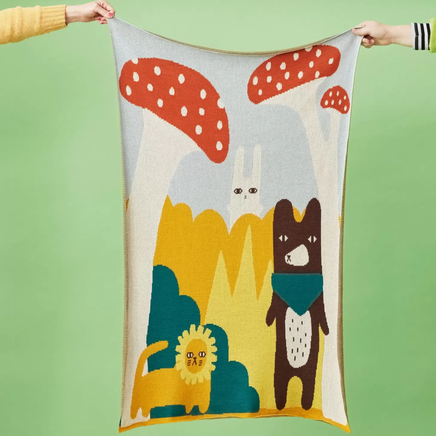 Trees And Creatures Cotton Mini Blanket^Donna Wilson Sale